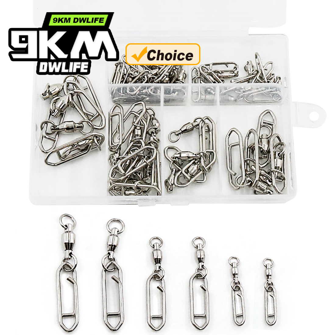 9KM Fishing Swivel Snap Kit 50 - огляд і ціна Fishing Lure Making Kit