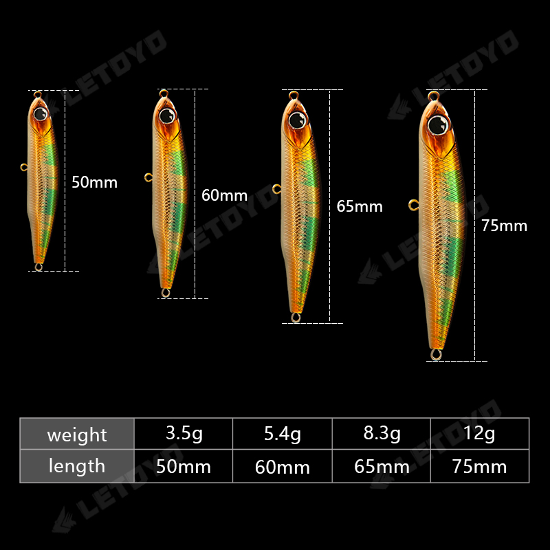 LETOYO Sinking Pencil 17g 12g- - огляд і ціна Fishing Lure Spinnerbait