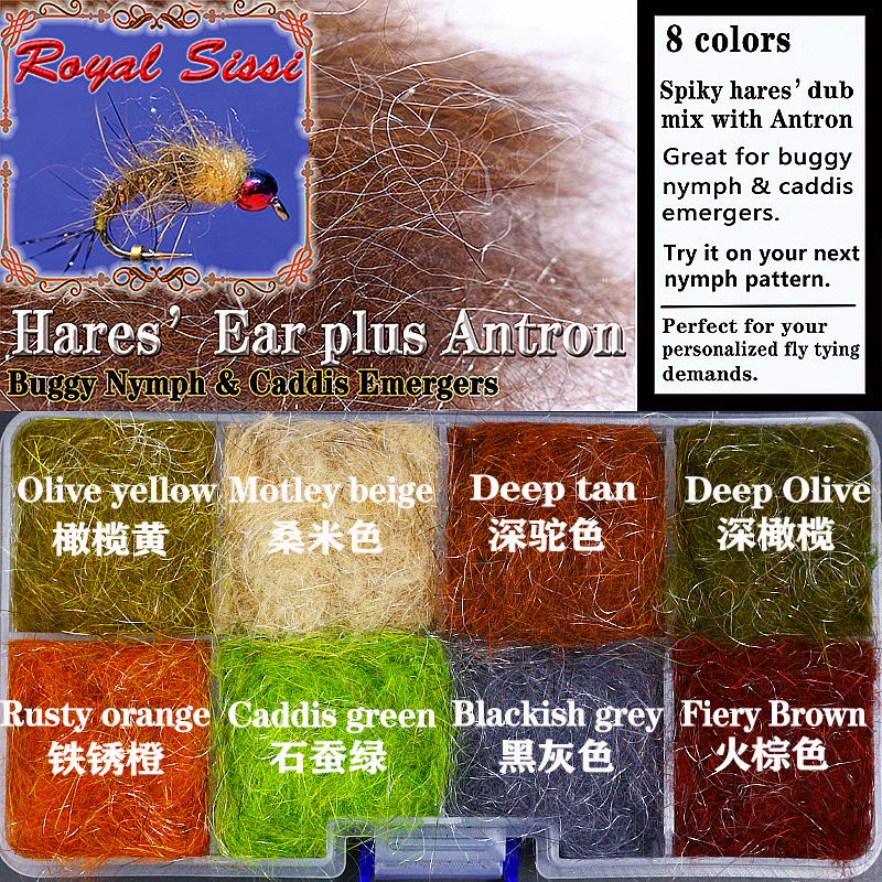 8 optional colors Hare's Ear d - огляд і ціна Fishing Lure Popper
