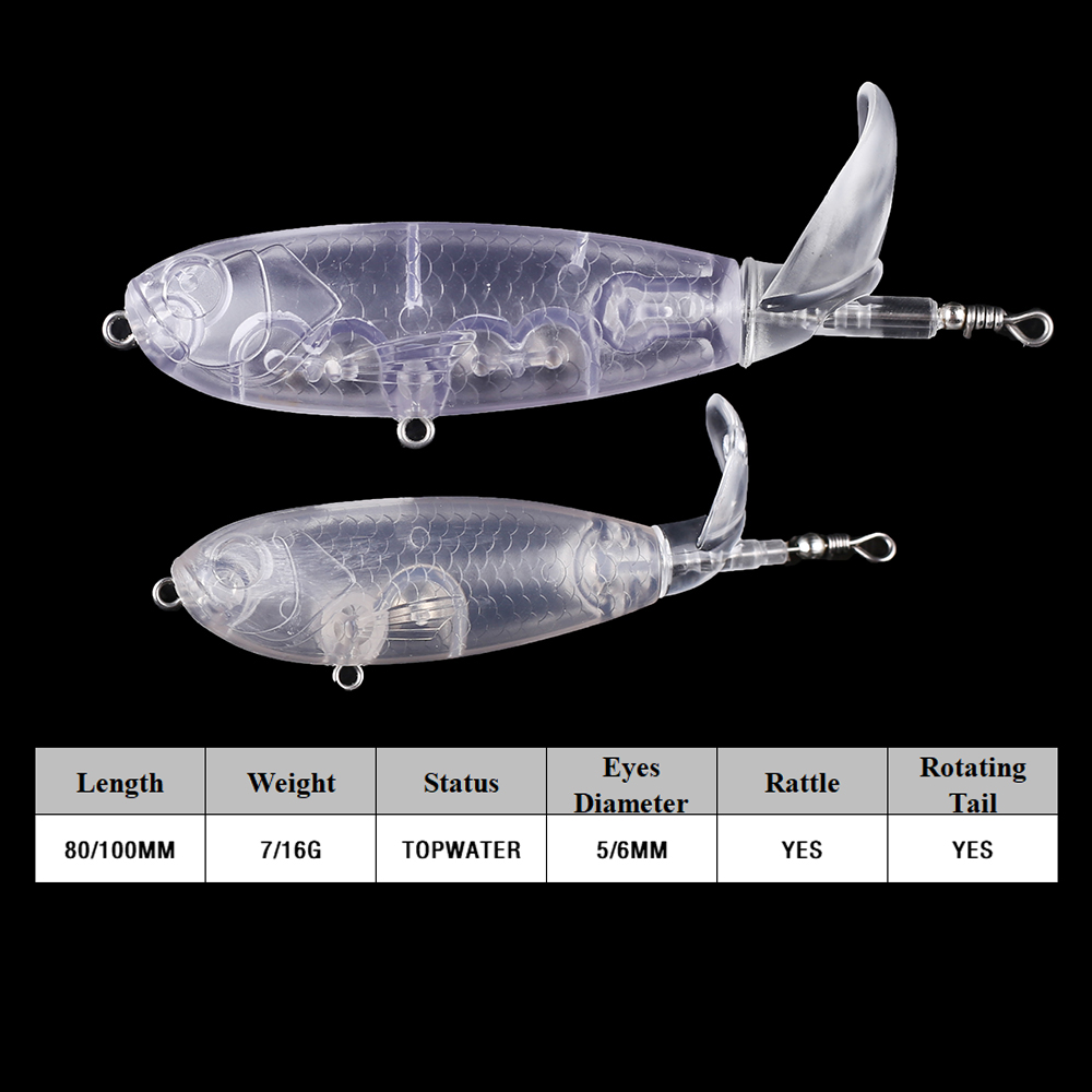 Chan’sHuang 20PCS Unpainted Bl - огляд і ціна Fishing Lure Popper