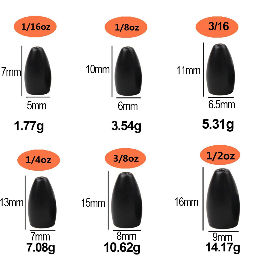 Tungsten Steel Fishing Weights - огляд і ціна Fishing Lure Accessories