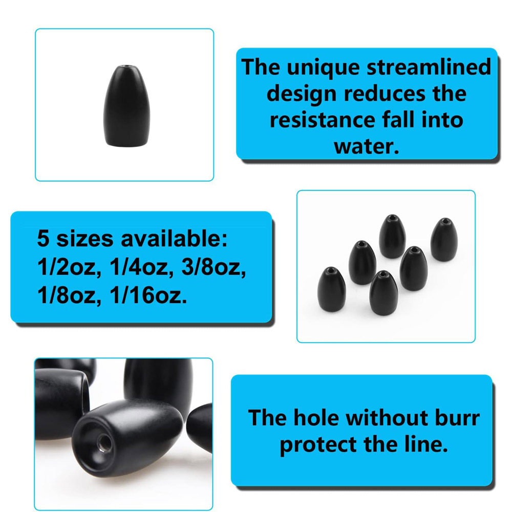Tungsten Steel Fishing Weights - огляд і ціна Fishing Lure Accessories